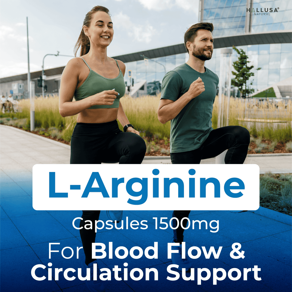 L-Arginine Nitric Oxide Supplement - 60 Caps for Heart & Athletic Health