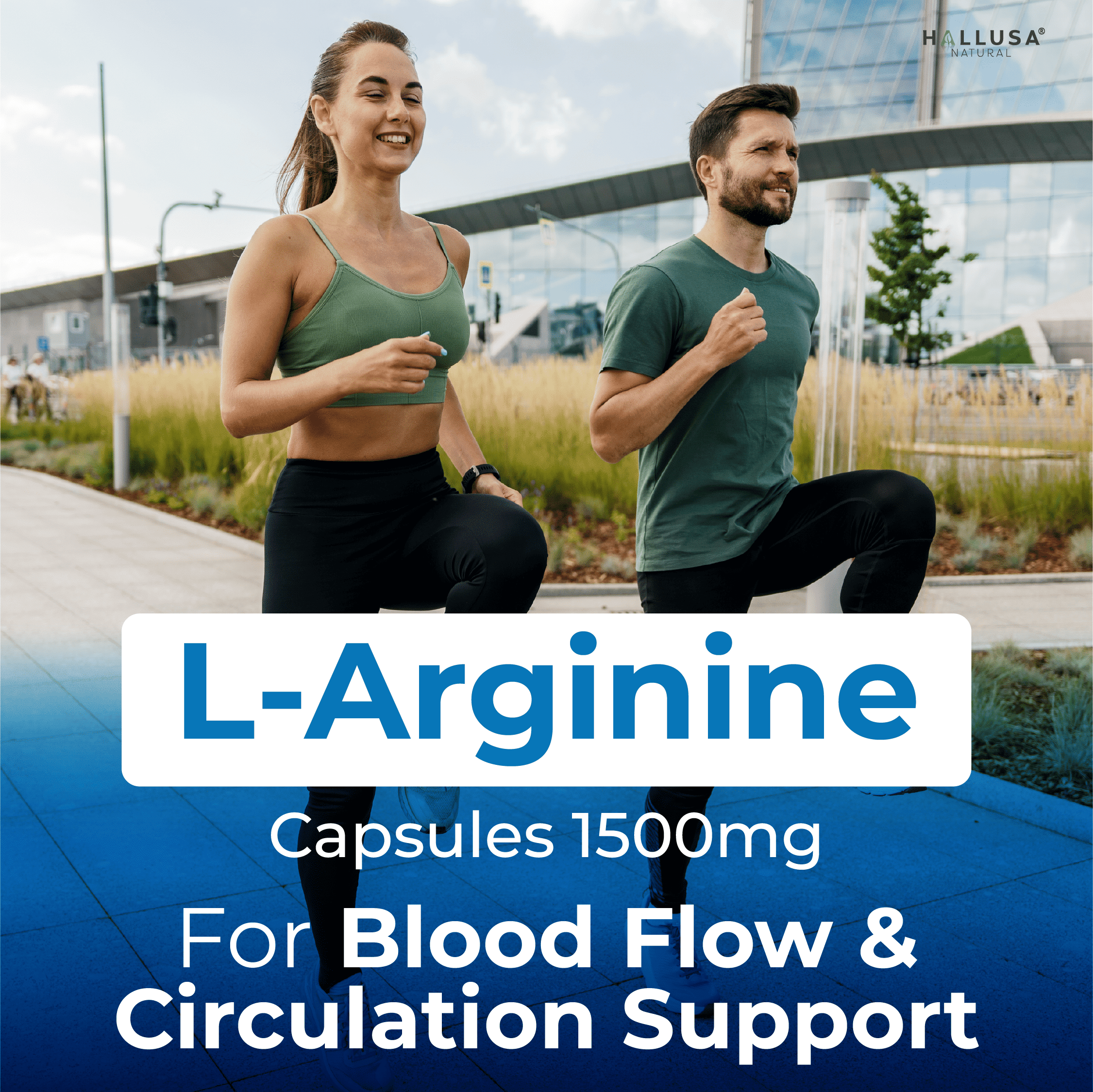 L-Arginine Nitric Oxide Supplement - 60 Caps for Heart & Athletic Health