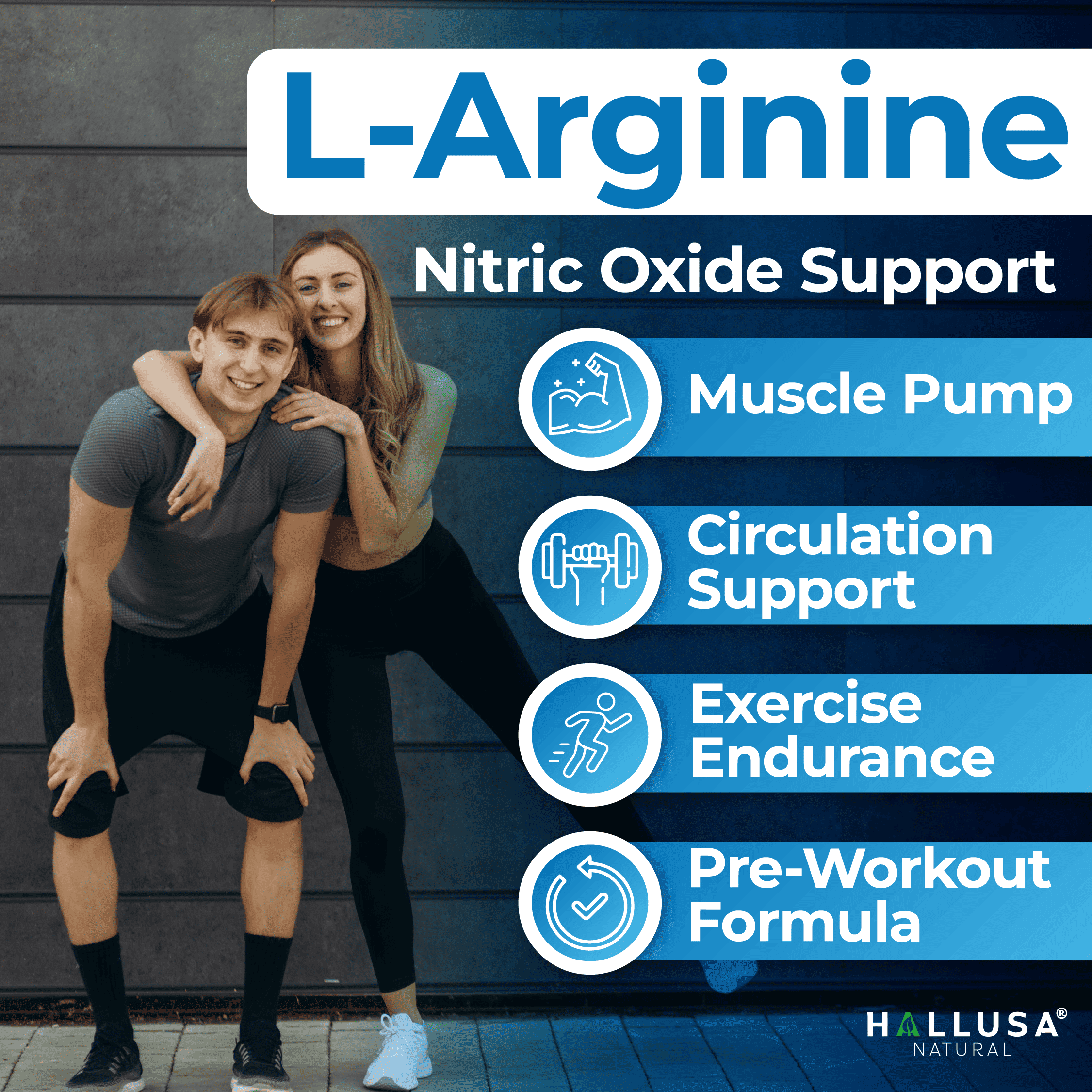 L-Arginine Nitric Oxide Supplement - 60 Caps for Heart & Athletic Health